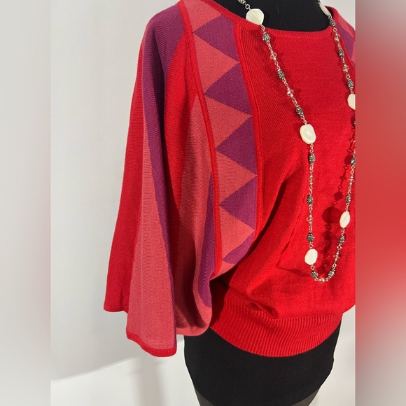 Fever Red and Purple Women's Sweater - Picture 6 of 11